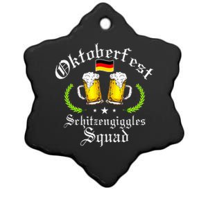 Oktoberfest Party Schitzengiggles Drinking Squad Ceramic Star Ornament