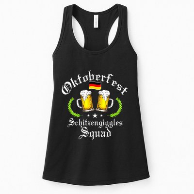 Oktoberfest Party Schitzengiggles Drinking Squad Womens Tank Top