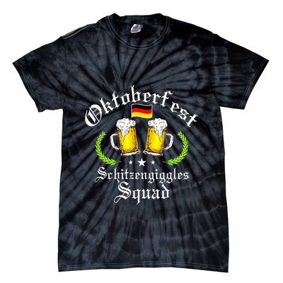 Oktoberfest Party Schitzengiggles Drinking Squad Tie-Dye T-Shirt