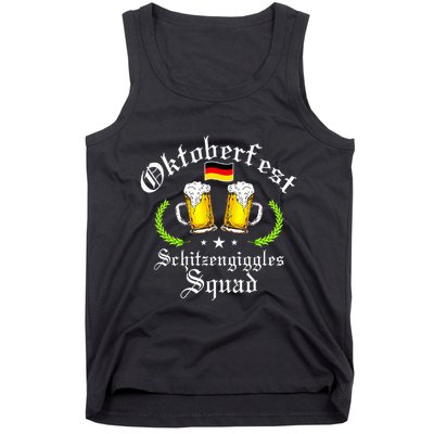 Oktoberfest Party Schitzengiggles Drinking Squad Tank Top