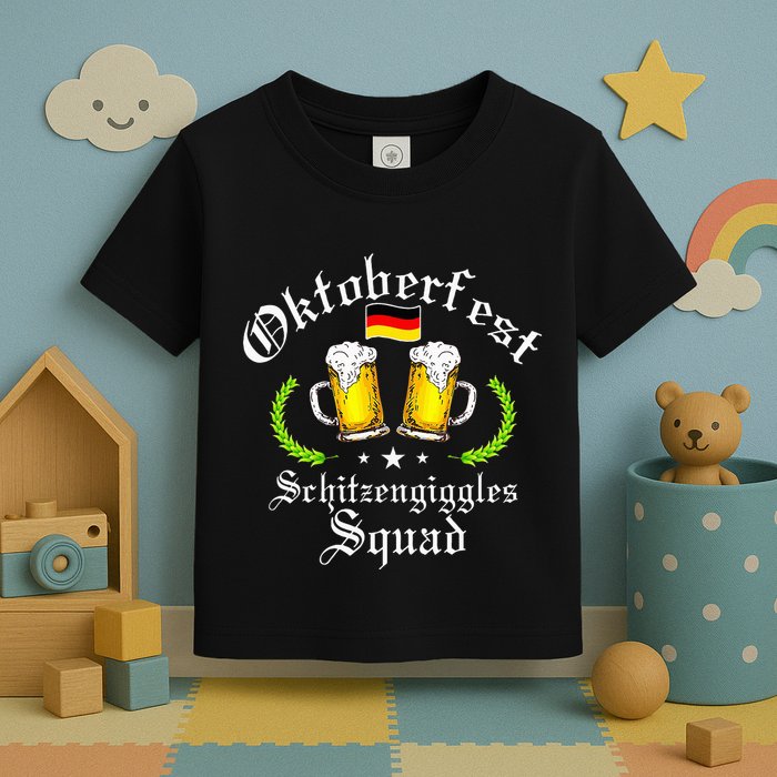 Oktoberfest Party Schitzengiggles Drinking Squad Toddler T-Shirt