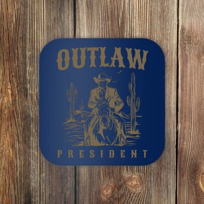 Outlaw President Trump Cowboy Trump 2024 Convicted Felon Coaster