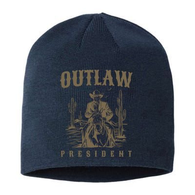 Outlaw President Trump Cowboy Trump 2024 Convicted Felon Sustainable Beanie