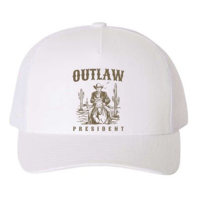 Outlaw President Trump Cowboy Trump 2024 Convicted Felon Yupoong Adult 5-Panel Trucker Hat