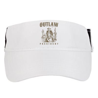 Outlaw President Trump Cowboy Trump 2024 Convicted Felon Adult Drive Performance Visor