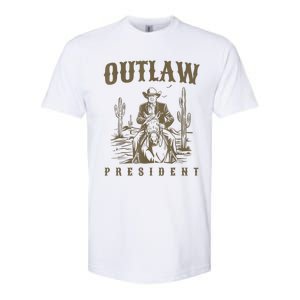 Outlaw President Trump Cowboy Trump 2024 Convicted Felon Softstyle CVC T-Shirt