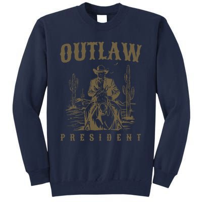 Outlaw President Trump Cow Trump 2024 Convicted Felon Tall Sweatshirt