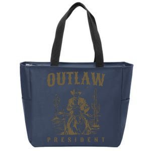 Outlaw President Trump Cow Trump 2024 Convicted Felon Zip Tote Bag