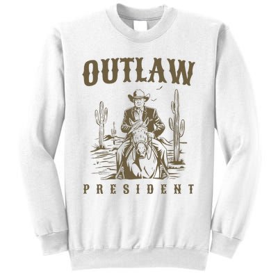 Outlaw President Trump Cow Trump 2024 Convicted Felon Sweatshirt