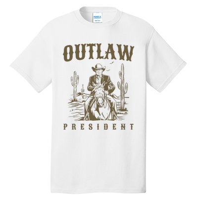 Outlaw President Trump Cow Trump 2024 Convicted Felon Tall T-Shirt