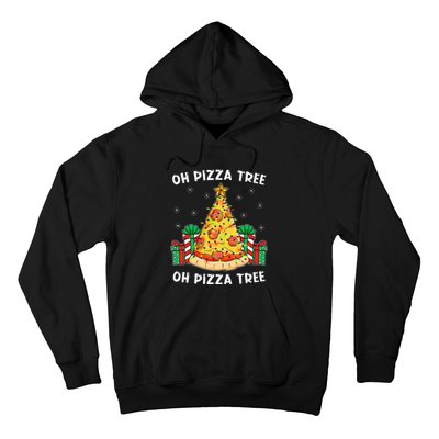 Oh Pizza Tree Xmas Food Present Christmas Pizza Tree Hoodie