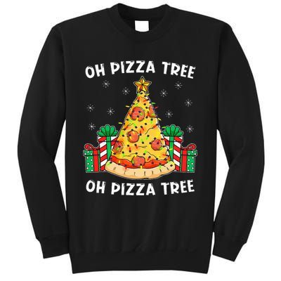 Oh Pizza Tree Xmas Food Present Christmas Pizza Tree Sweatshirt