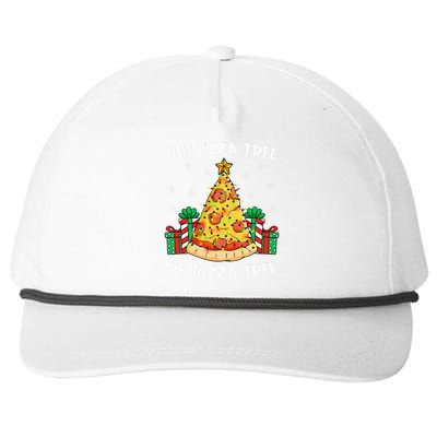 Oh Pizza Tree Xmas Food Present Christmas Pizza Tree Snapback Five-Panel Rope Hat