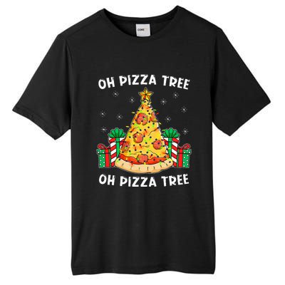 Oh Pizza Tree Xmas Food Present Christmas Pizza Tree Tall Fusion ChromaSoft Performance T-Shirt