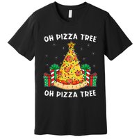 Oh Pizza Tree Xmas Food Present Christmas Pizza Tree Premium T-Shirt