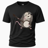 Opossum Playing The Banjo Gift Possum Gift Cooling Performance Crew T-Shirt
