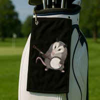 Opossum Playing The Banjo Gift Possum Gift Golf Towel