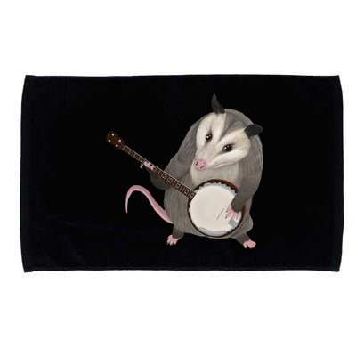 Opossum Playing The Banjo Gift Possum Gift Microfiber Hand Towel