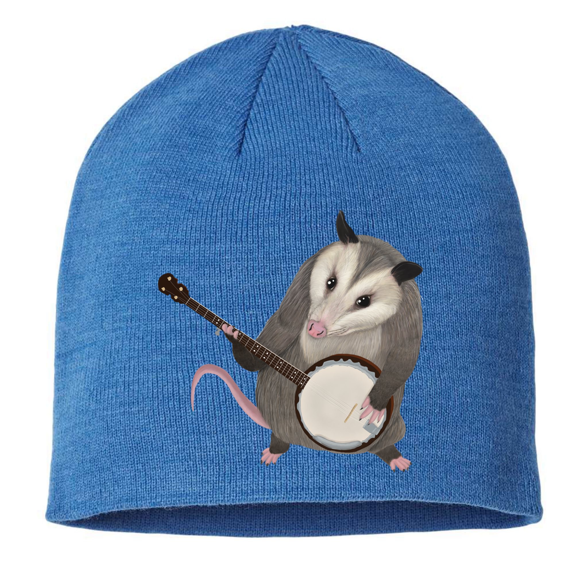 Opossum Playing The Banjo Gift Possum Gift Sustainable Beanie
