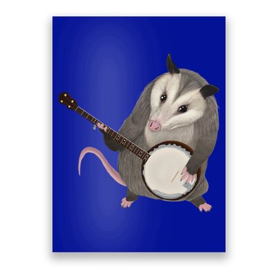 Opossum Playing The Banjo Gift Possum Gift Poster