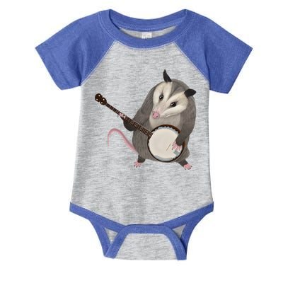 Opossum Playing The Banjo Gift Possum Gift Infant Baby Jersey Bodysuit