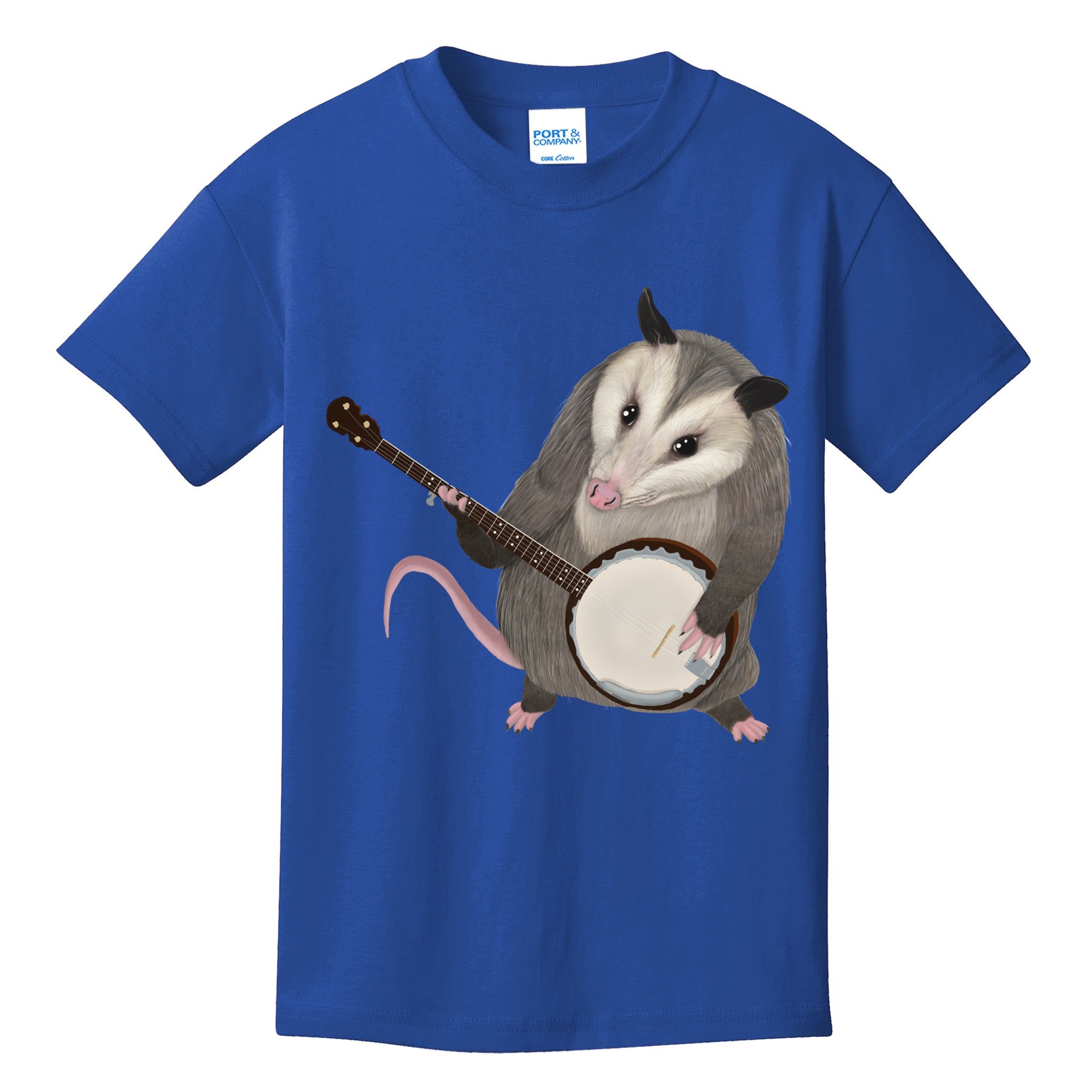 Opossum Playing The Banjo Gift Possum Gift Kids T-Shirt