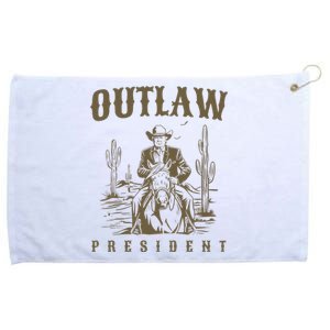 Outlaw President Trump Cowboy Trump 2024 Convicted Felon Grommeted Golf Towel