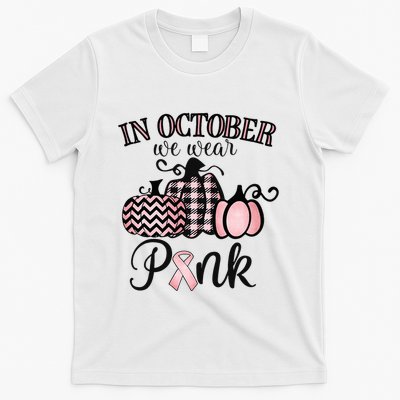 October Pink Thanksgiving Breast Cancer Support T-Shirt