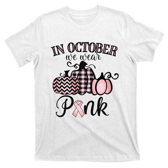 October Pink Thanksgiving Breast Cancer Support T-Shirt