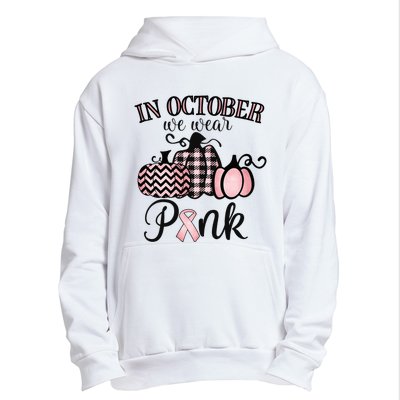 October Pink Thanksgiving Breast Cancer Support Urban Pullover Hoodie