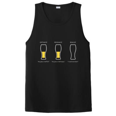 Optimist Pessimist Realist I Need A Beer PosiCharge Competitor Tank