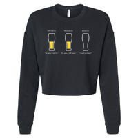 Optimist Pessimist Realist I Need A Beer Cropped Pullover Crew