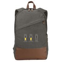 Optimist Pessimist Realist I Need A Beer Cotton Canvas Backpack