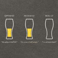 Optimist Pessimist Realist I Need A Beer Cotton Canvas Backpack