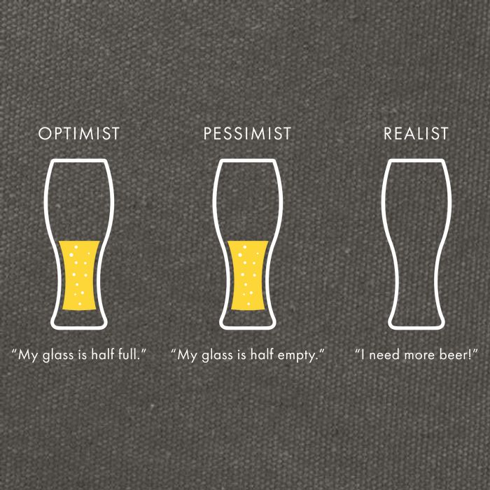 Optimist Pessimist Realist I Need A Beer Cotton Canvas Backpack