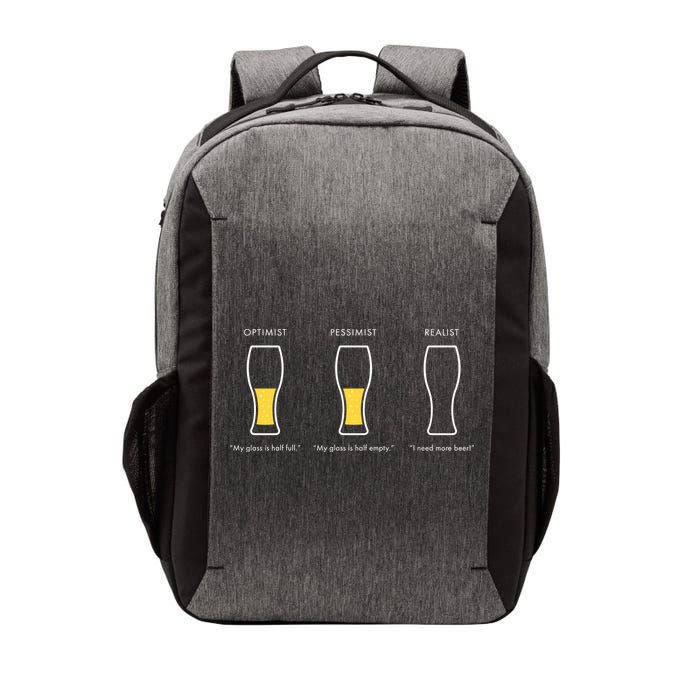 Optimist Pessimist Realist I Need A Beer Vector Backpack
