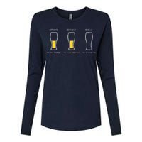 Optimist Pessimist Realist I Need A Beer Womens Cotton Relaxed Long Sleeve T-Shirt