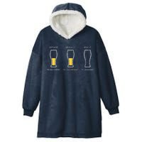 Optimist Pessimist Realist I Need A Beer Hooded Wearable Blanket