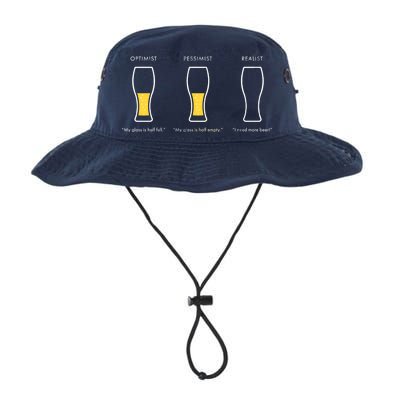 Optimist Pessimist Realist I Need A Beer Legacy Cool Fit Booney Bucket Hat