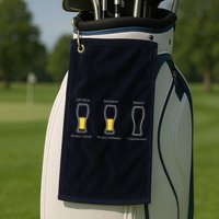 Optimist Pessimist Realist I Need A Beer Golf Towel