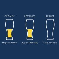 Optimist Pessimist Realist I Need A Beer Kids T-Shirt