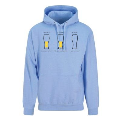 Optimist Pessimist Realist I Need A Beer Unisex Surf Hoodie