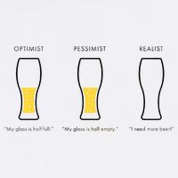 Optimist Pessimist Realist I Need A Beer Garment-Dyed Sweatshirt