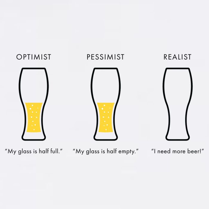 Optimist Pessimist Realist I Need A Beer Garment-Dyed Sweatshirt