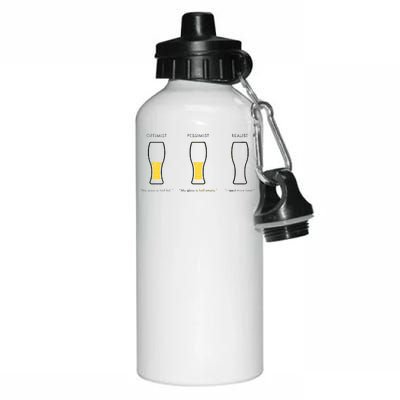 Optimist Pessimist Realist I Need A Beer Aluminum Water Bottle