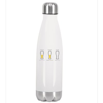 Optimist Pessimist Realist I Need A Beer Stainless Steel Insulated Water Bottle