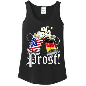 Oktoberfest Prost Usa Germany Flags Ladies Essential Tank