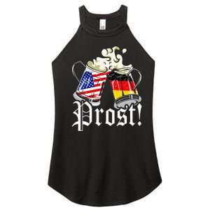 Oktoberfest Prost Usa Germany Flags Women's Perfect Tri Rocker Tank