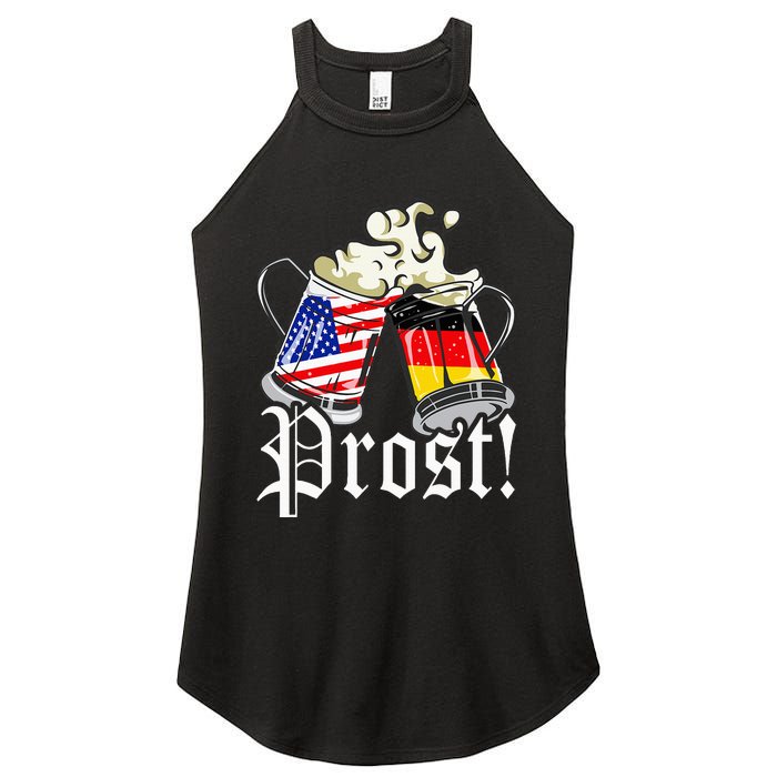 Oktoberfest Prost Usa Germany Flags Women's Perfect Tri Rocker Tank