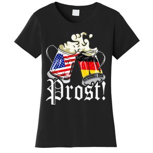 Oktoberfest Prost Usa Germany Flags Women's T-Shirt